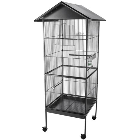 Melko Vogelvoliere rollbar Metall Vogelkäfig Papagei Käfig Vogelhaus Tierkäfig 
