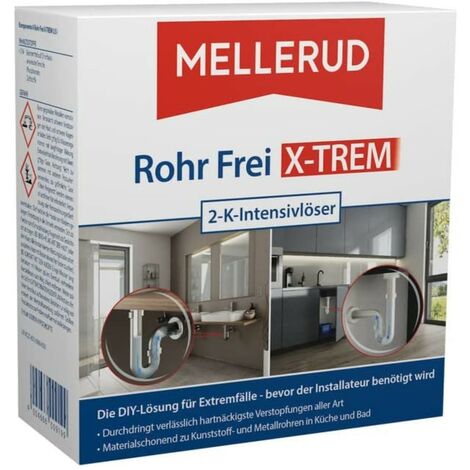 MELLERUD Rohr Frei Xtrem 2-K Intensivlöser, 2x 0,5 Ltr