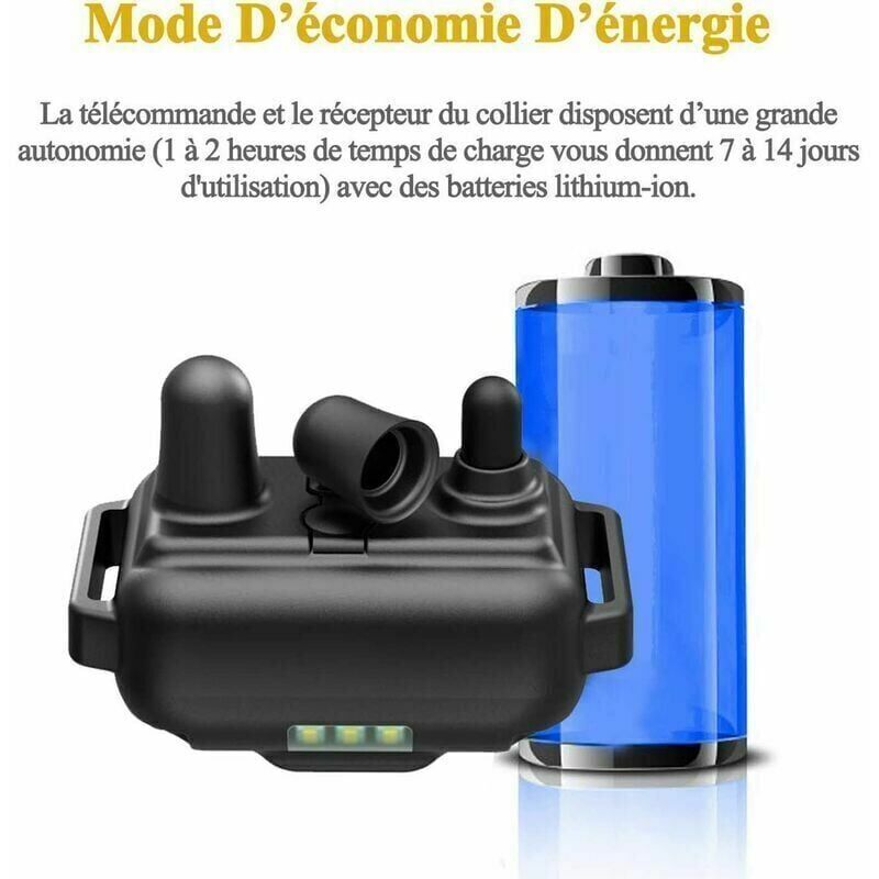 SNQ - Meloive Collier de Dressage pour Chiens Rechargeable et IP67 Étanche avec Distance de 800m avec 99 Niveaux de Mode Vibration, Choc Electrique,
