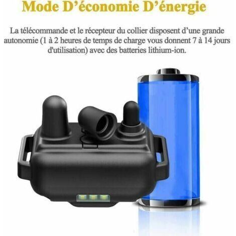 Meloive Collier de Dressage pour Chiens Rechargeable et IP67 Étanche avec Distance de 800m avec 99 Niveaux de Mode Vibration, Choc Electrique, Sonore.