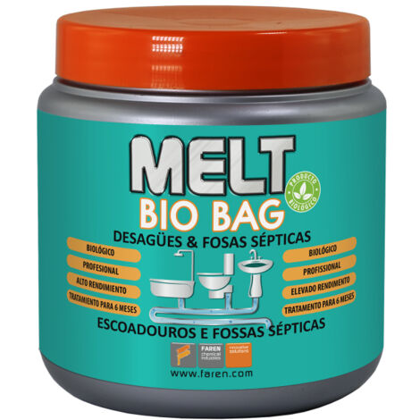 Melt Bio Bag - Solución ecológica para desagües y fosas - Pack de 6 sobres de 50g