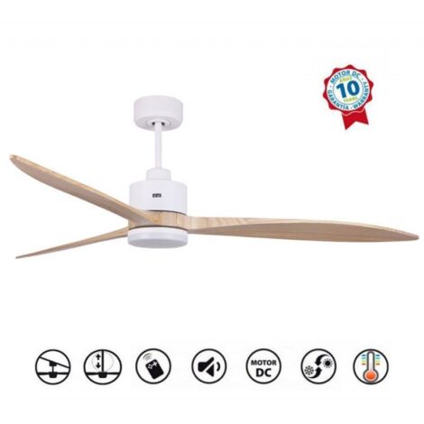 Melton LT un super destratificateur et un ventilateur moteur DC, 166 Cm  pales bois , thermostat, ultra silencieux