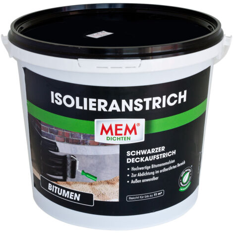 MEM Bitumen Isolieranstrich 5 l Dachlack Schutzlack Dachschutz Abdichtung