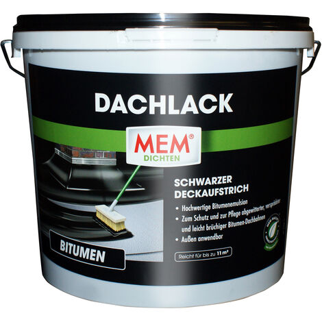 MEM LEER BOSTIK GMBH MEM Dachlack schwarzer Deckaufstrich 10 L