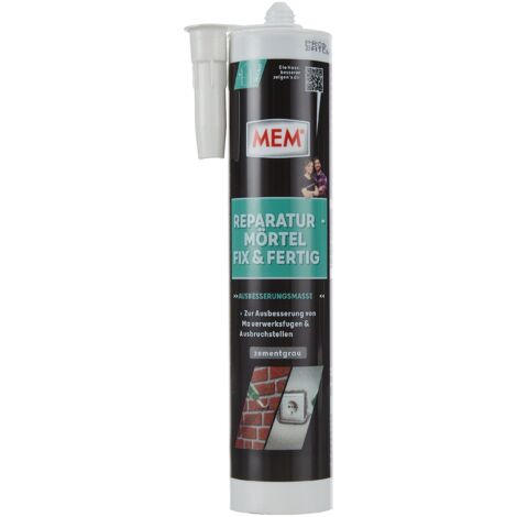 MEM – Malta per riparazione Fix e pronta da 300 ml, Acrilico, Grigio Mem-500600