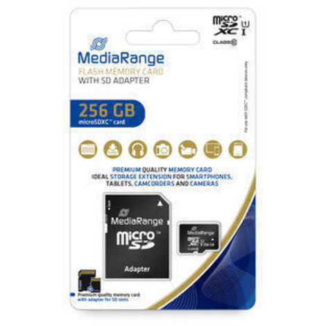 MEM MICRO SDXC 256GB MEDIARANGE + ADAPTADOR SD