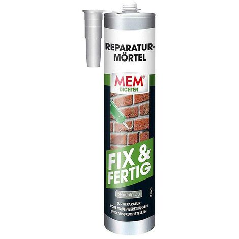 MEM Reparatur Mörtel Fix und Fertig Zementgrau 300ml