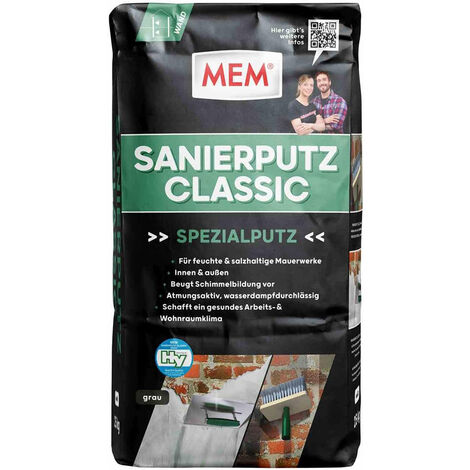 MEM Sanierputz Classic 25 kg grau