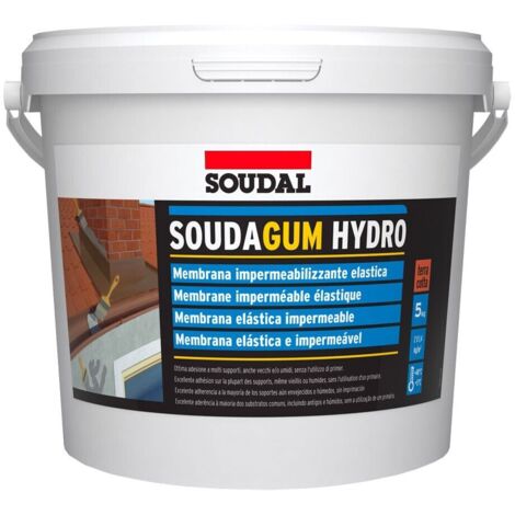 MEMBRANA IMPERMEABILIZZANTE 'SOUDAGUM HYDRO' SOUDAL 5 Kg -