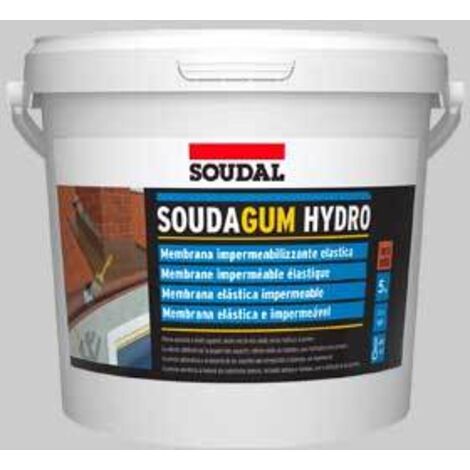 membrana impermeabilizzante 'soudagum hydro' soudal 5 kg - col. bianco