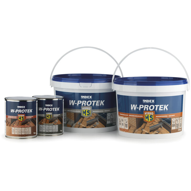 Membrane d'étanchéité liquide hybride polyvalente à haute élasticité technologie w-protek 5kg - Terracota