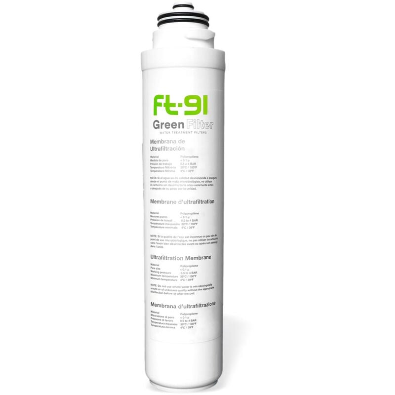 Pallas - Cartouche Ultra Filtration Ft91 - 0.1µm Pour Filtre Sous évier Duo Ou Trio Uf