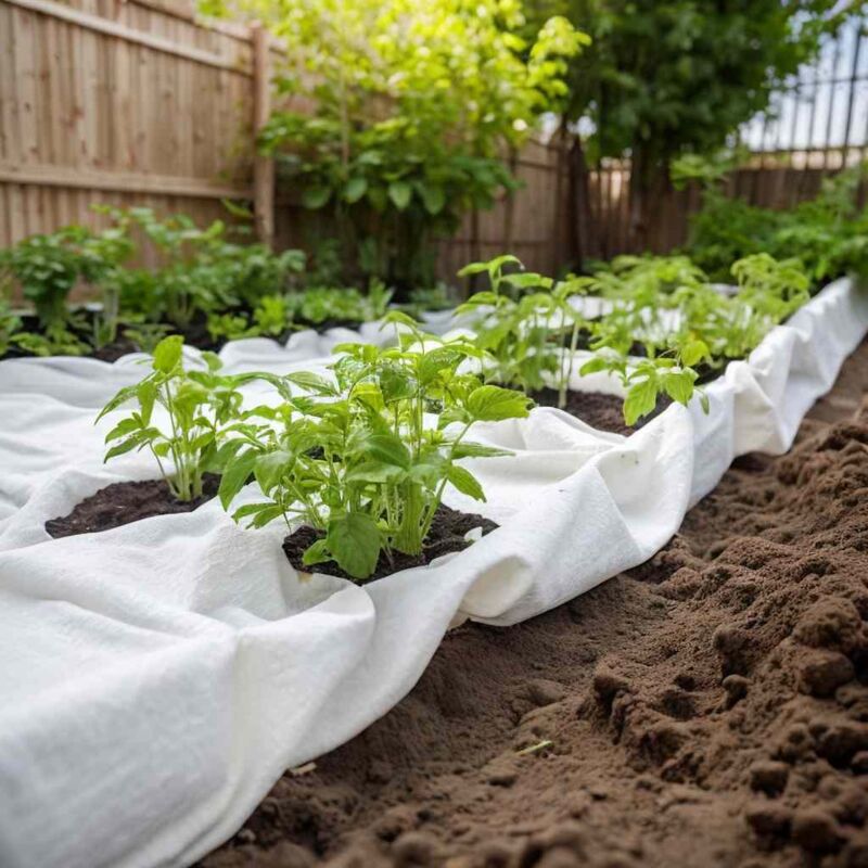 Membrane géotextile blanc 1 x 10 m fibre de polyester Vidaxl