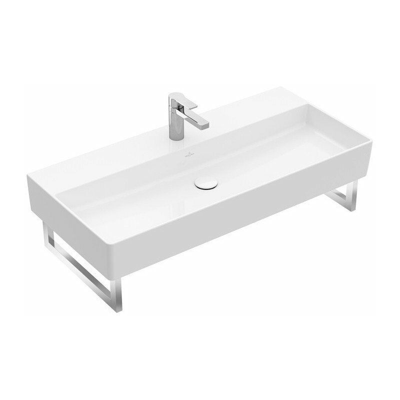 

Villeroy&boch - Memento 2.0, Lavabos de pared, 1000 x 470 mm, Rectangular, para grifería de 3 orificios, orificio central para grifería perforado,