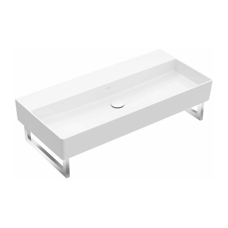 

Villeroy&boch - Memento 2.0, Lavabos de pared, 1000 x 470 mm, Rectangular, para grifería de pared, sin orificio para grifería, sin rebosadero, Los