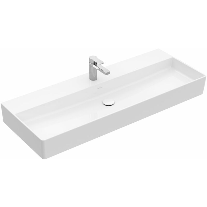 

Lavabo mural Villeroy & Boch Memento 2.0, 1200 x 470 mm, 1 agujero para grifo, sin rebosadero, pulido, 4A22CH, color: Ébano, Cerámica Plus - 4A22CHS5