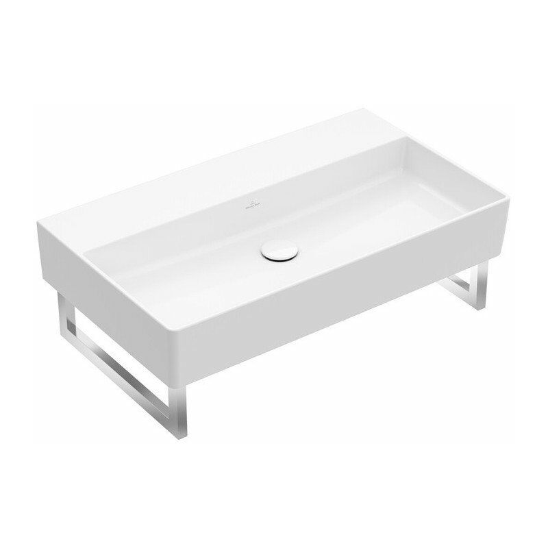 

Villeroy&boch - Memento 2.0, Lavabos de pared, 800 x 470 mm, Rectangular, para grifería de pared, sin orificio para grifería, sin rebosadero, Los