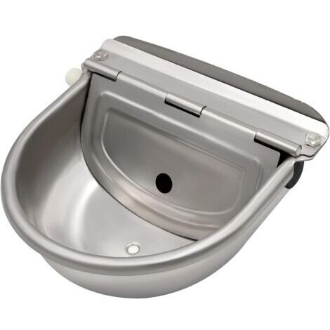 Memkey – Abreuvoir automatique en acier inoxydable 304 – Valve flottante réglable – Bouchon de vidange – Pour chevaux, chiens, bovins, cochons