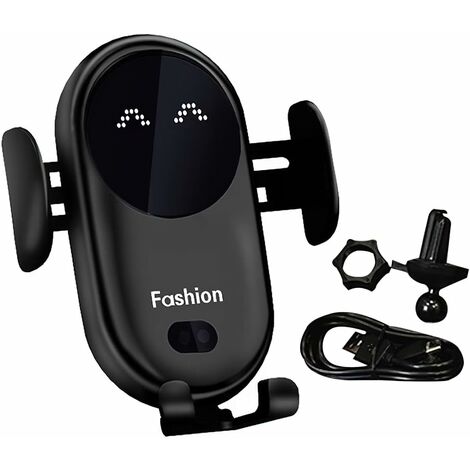 Memkey – Chargeur induction sans fil voiture – Charge rapide 10W – Clip automatique 360° – Compatible iPhone Samsung Huawei LG