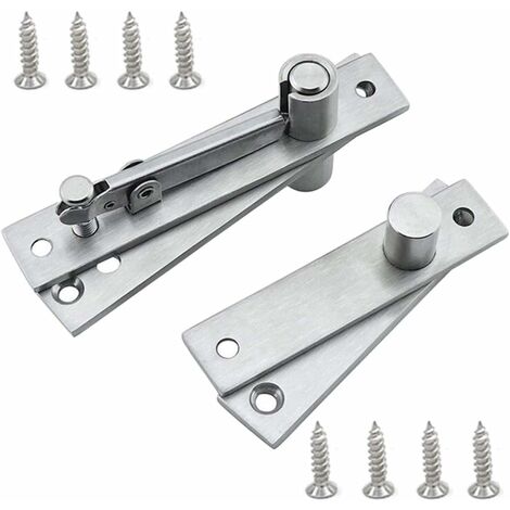 Memkey – Charnière pivotante dissimulée en acier inoxydable – Rotation flexible pour portes battantes – Installation rapide et facile – Charge maximale élevée