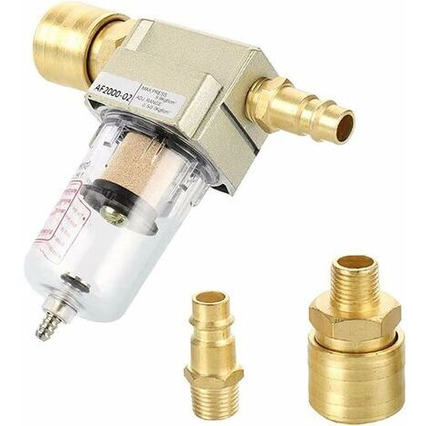 Memkey – Filtre à air comprimé 1/4 – Séparateur d'eau et d'huile avec raccord rapide – Filtration efficace pour compresseurs