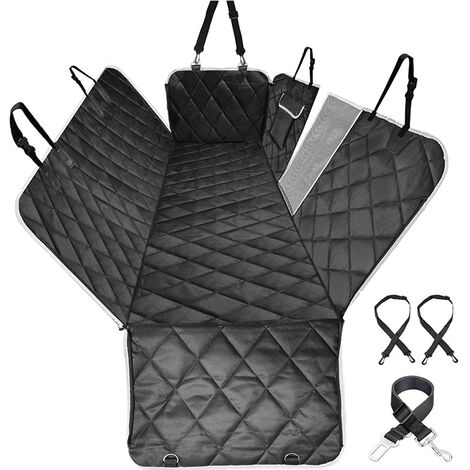 Memkey – Housse de siège d'auto pour chien – Imperméable 4 couches – Fenêtre de visualisation – Dimensions 147 x 137 cm – Installation rapide - Noir1