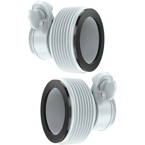 Memkey – Lot de 2 adaptateurs pour filtre de pompe piscine 32-38mm – Plastique gris clair – Circulation efficace de l'eau – Usage extérieur uniquement