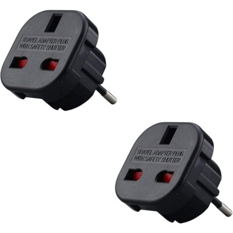 Memkey – Lot de 2 adaptateurs prise anglaise vers France – Type G vers Type C – Léger et compact – Protection contre surtensions