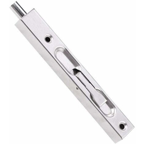 Memkey – Verrou coulissant en acier inoxydable 200mm – Finition brossée – Pour portes en bois et composites – Sécurité renforcée