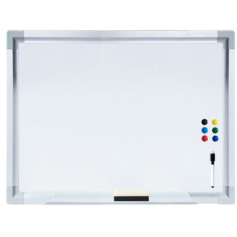 

Pizarra magnética Pizarra de pared Pizarra para notas Aluminio 70 x 50 cm Panel para escribir para colgar organizar oficina casa imán imanes