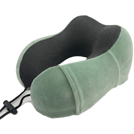 Mémoire Mousse Chat Siège Reste Oreillers Appuie-tête Coussin De Massage Voyage Santé Insert Coussin Dormant,green,30x28x14cm