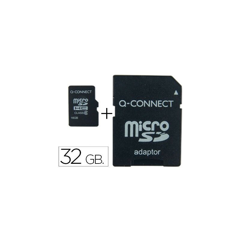 

Memoria sd micro q-connect flash 32 gb clase 6 con adaptador