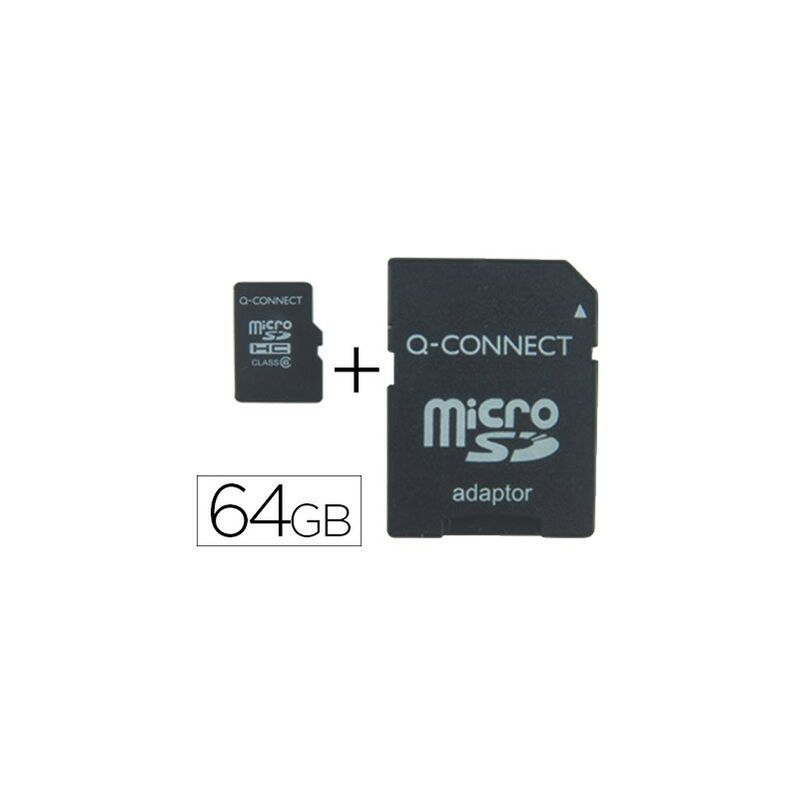 

Memoria sd micro q-connect flash 64 gb clase 10 con adaptador