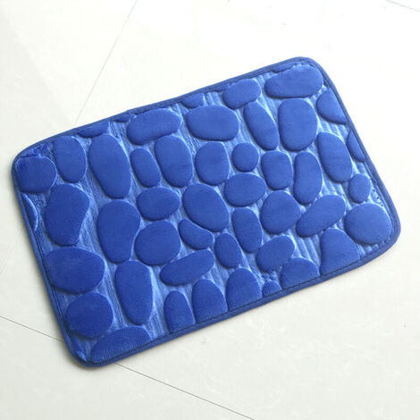 Memory Foam Badematte, rutschfeste Badematten (40 x 60 cm) – (Blau)