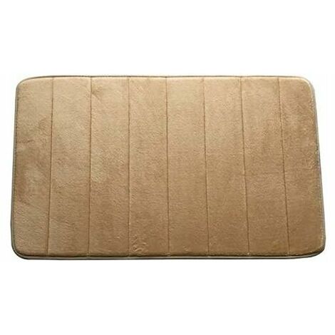Memory Foam Bath Mat Bathroom Mat Non Slip Absorbent Super Soft Bath Mat Washable Quick Dry Bath Mat Large Size 19.7 x 31.5 (Cream)