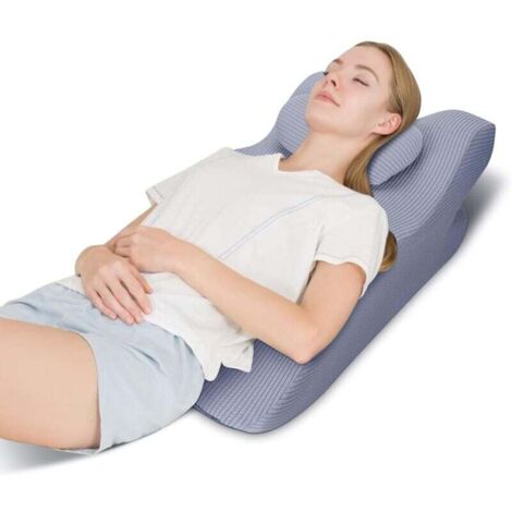 Memory Foam Face Down Kissen, Höhenverstellbar, Kissen für Bauchschläfer, Rückenschmerzen, Beinhochlagerungskissen, Grau