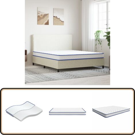 Memory-Schaum-Matratze 200×160×17 cm - Memory Foam Matratze - Schlafkomfort - Orthopädische Matratze - Lattenrost Geeignet - Doppelbett Matratze