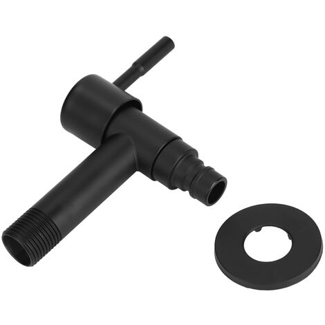 Ménage Acier Inoxydable Noir Rapide Simple Robinet Froid Machine Laver Robinet G1/2po Filetage MleNoir Court Machine Laver Robinet G1/2po Filetage Mle