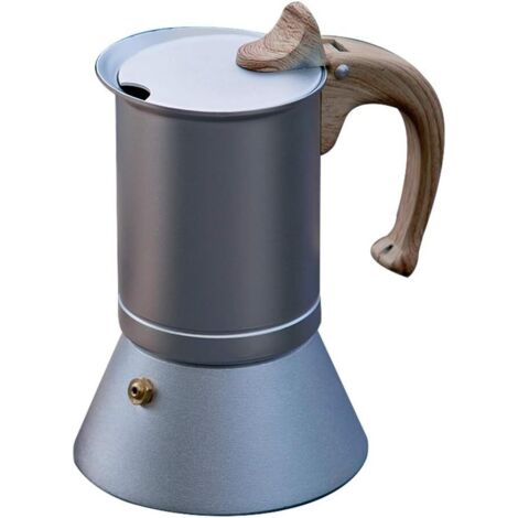 Ménage moka pot en aluminium de qualité alimentaire machine à café couvert fond cafetière riche appareil à café