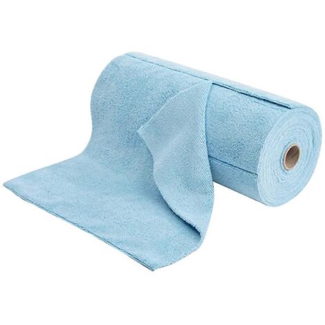 Ménage, rouleaux de torchons en microfibre, lavage de la vaisselle, bleu--