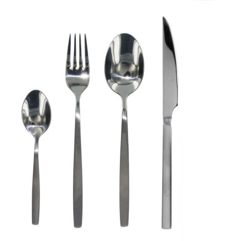 Ménagère 16 Pièces en Inox Brillant et Mat