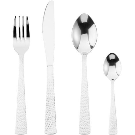 Ménagère 24 pièces en acier inoxydable D'Oro – Compatible lave-vaisselle – Design moderne pour occasions spéciales – Secret De Gourmet