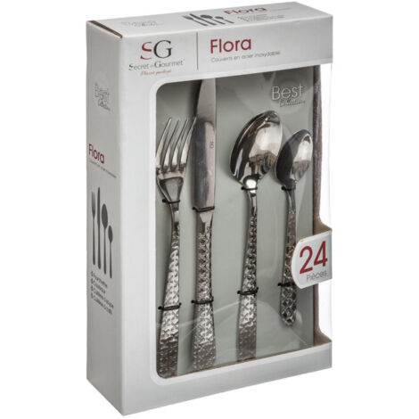 Ménagère 24 pièces Flora Secret de gourmet