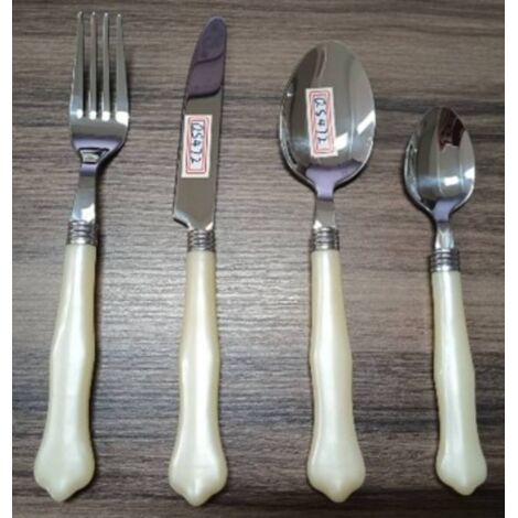 Ménagère Bellissima 24 pièce(s) ivoire L1,9xp1,8xH21cm - Atmosphera créateur d'intérieur
