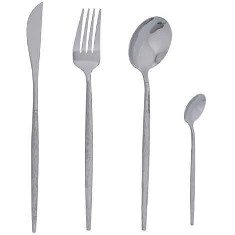 Ménagère Fuseau Martelé Acier Inox Martelé 24 Pièces - Jean Dubost