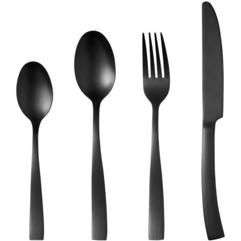 Ménageres - ARTHUR MARTIN - AM5136 - 24 pieces - Acier inoxydable - Finition noir