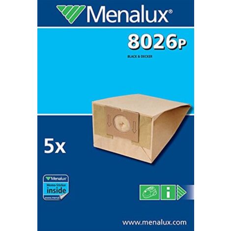 Menalux 8026P 5 carta sacchetti per aspirapolvere Black e Decker