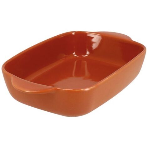 MENASTYL - OCTAVE PLAT A FOUR RECTANGLE 500 ML TERRACOTTA 22 X 13.5 CM EN GRES