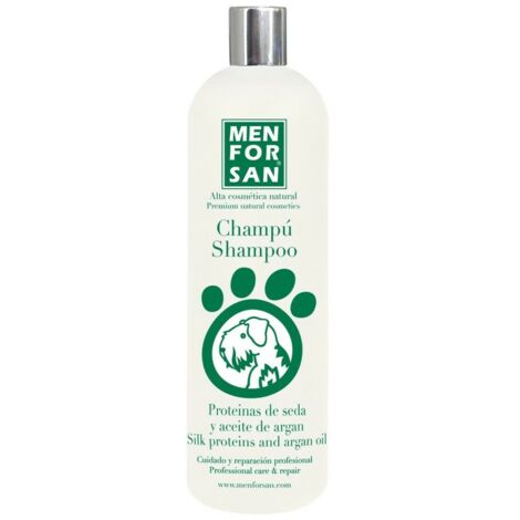 MENFORSAN Champú proteinas de seda y aceite de argan 1 l para perros