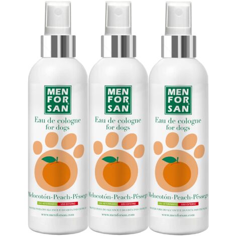 MENFORSAN Eau de Cologne Pesca per Cani 125ml  Confezione da 3 Unità